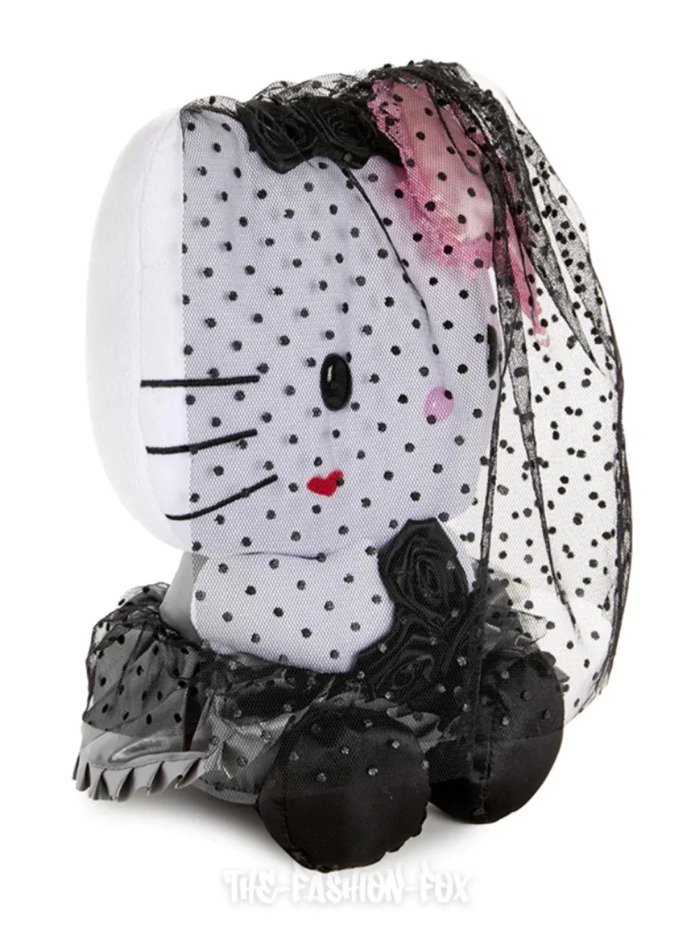 Sanrio Hello Kitty Halloween Black Pink Gothic Rose Ball Masquerade Plush Doll